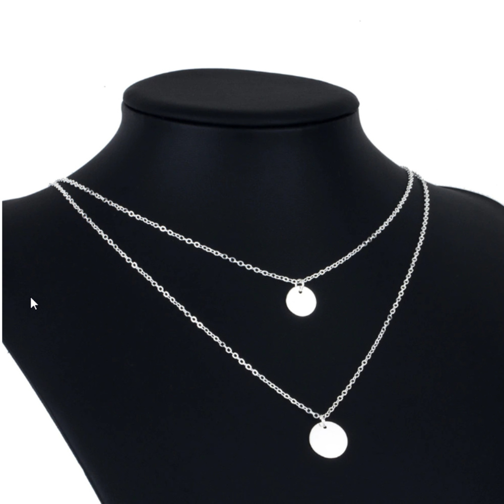 ๐ ADELE Layered Coin Necklace - Picture 2 of 4